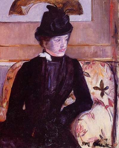 Joven de negro de Mary Cassatt